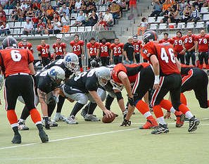 L�Hospitalet Pioners facing the Badalona Dracs in the spanish Final 2005
(c) L�Hospitalet Pioners